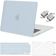 MOSISO Compatible with 2025-2023 MacBook Air 15 inch Case M4 A3241 M3 A3114 M2 A2941 with Liquid Retina Display Touch ID, Plastic Hard Shell Case&Keyboard Cover&Screen Protector&Type C, Baby Blue