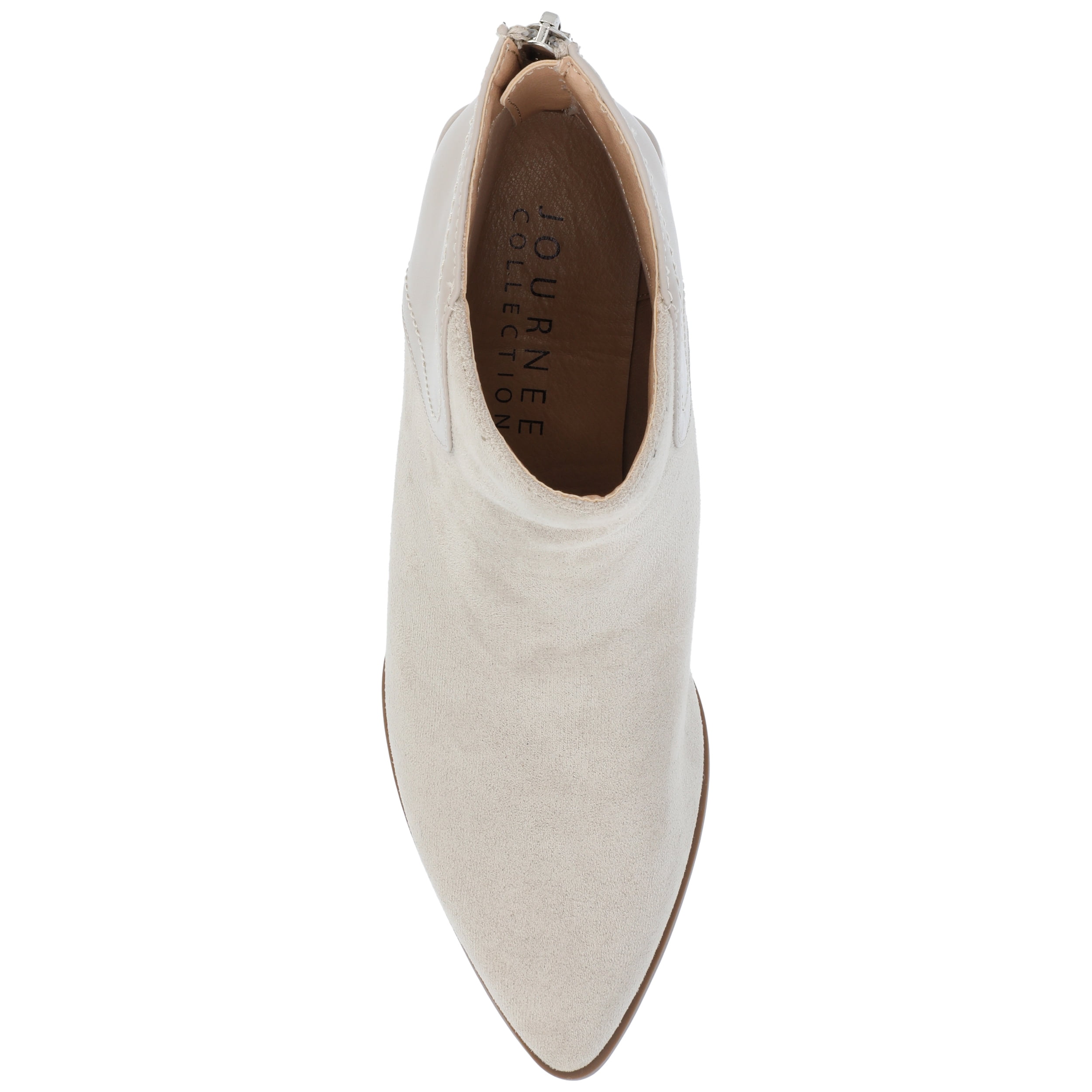 Journee Womens Consuello Two Tone Pointed Toe Booties, Widths Available