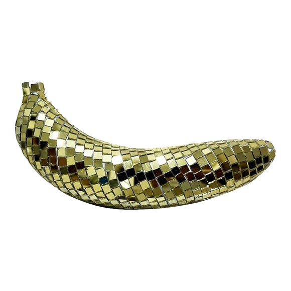 TIELUTT Bananas Disco Handmade Disco Banana Home Table Banana Shape Room Holiday Cookbook Ornament Stained Glass Birds Cling Job Well Done Ornament Car Hanging Decorations Alphabet Wall Garland