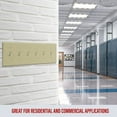 thumbnail image 3 of ENERLITES Six Gang Light Switch Wall Plate, Toggle Switch Plate, Glossy, 6-Gang Mid-Size 4.88" x 12.22", Unbreakable Polycarbonate Thermoplastic, 8816M-I, Ivory, 3 of 5