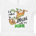 thumbnail image 4 of Inktastic Id Rather Be Hanging with my Mimi- Cute Sloths Girls Toddler Dress, 4 of 5