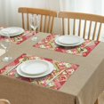 thumbnail image 3 of Pioneer Flower Floral Print Pattern Summer Placemats Table Placemats Set Of 4-Linen Kitchen Washable Placemats Table Mats 12x18 Inch Non-Slip Heat Resistant, 3 of 5