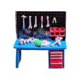 thumbnail image 3 of Bunblic 1:64 Mini Table à Outils Modèle Accessoires Maison de Poupée Collection, DIY Mini Scène Décorative Créative Modèle, Accessoire Photo Table Bleue, 3 of 8
