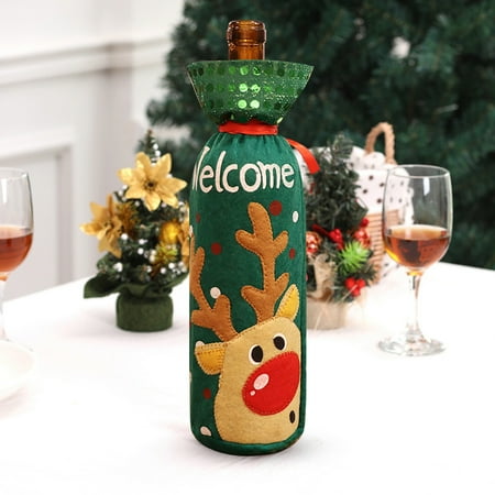 

ãYilirongyummã Home Decor Christmas Bottle Cover Bottle Bag Bag Christmas Decorations For Christmas New Year Party Table Decoration Set Of 6