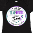 thumbnail image 4 of Inktastic Suicide Prevention I Wear Teal and Purple for My Dad Boys or Girls Baby Bodysuit, 4 of 5