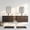 brown, variant on KZElegy 60" Wall Mounted Double Bathroom Vanity Modular Combo,2 Separate 24inch MDF Vanity Sink Cabinet and 12" Connecting Storage Cabinet,Soft Close Drawer,Nature