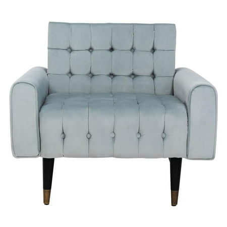Safavieh Amaris Midcentury Modern Tufted Accent Chair, Slate Blue