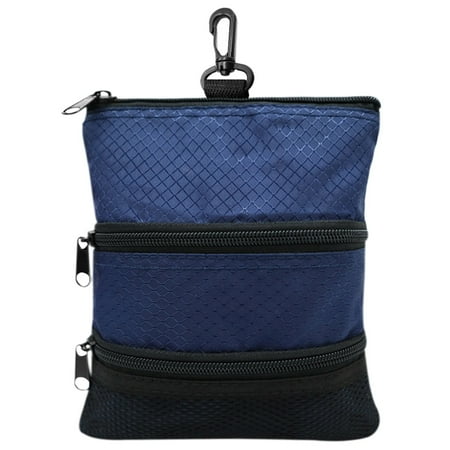 ROZYARD Golf Tee Bag Pouch with Gear Clip for Men Lightweight Multi-Pocket Zipper Pocket
