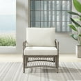 thumbnail image 2 of Thatcher Outdoor Wicker Armchair Creme/Driftwood, 2 of 12