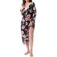 thumbnail image 2 of INSPIRE CHIC Womens Floral Mumu Nightgowns Long Sleeves House Dresses Sleepwear Moomoo Nighshirts M Black, 2 of 6
