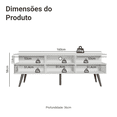 thumbnail image 3 of Mueble Mesa Para TV Madesa Londres hasta 65 pulgadas Blanco, 3 of 9