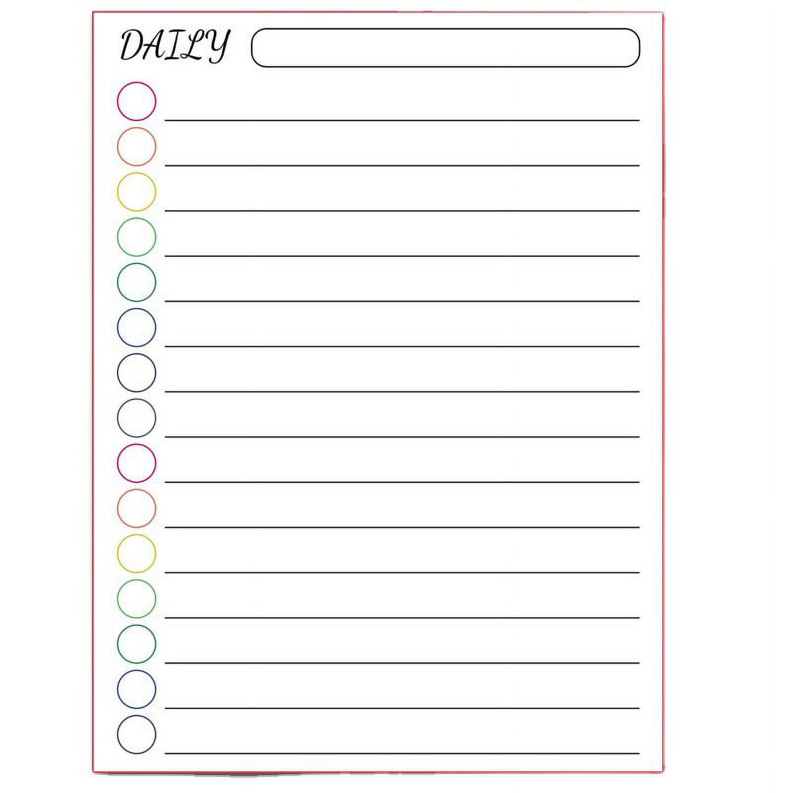 Yoption 6 Pieces Dry Erase to Do List 5''x7'', Reusable Sticky Notes Task  Chart Whiteboard Stickers Planner, Lined Daily Chore Charts with 3 Markers