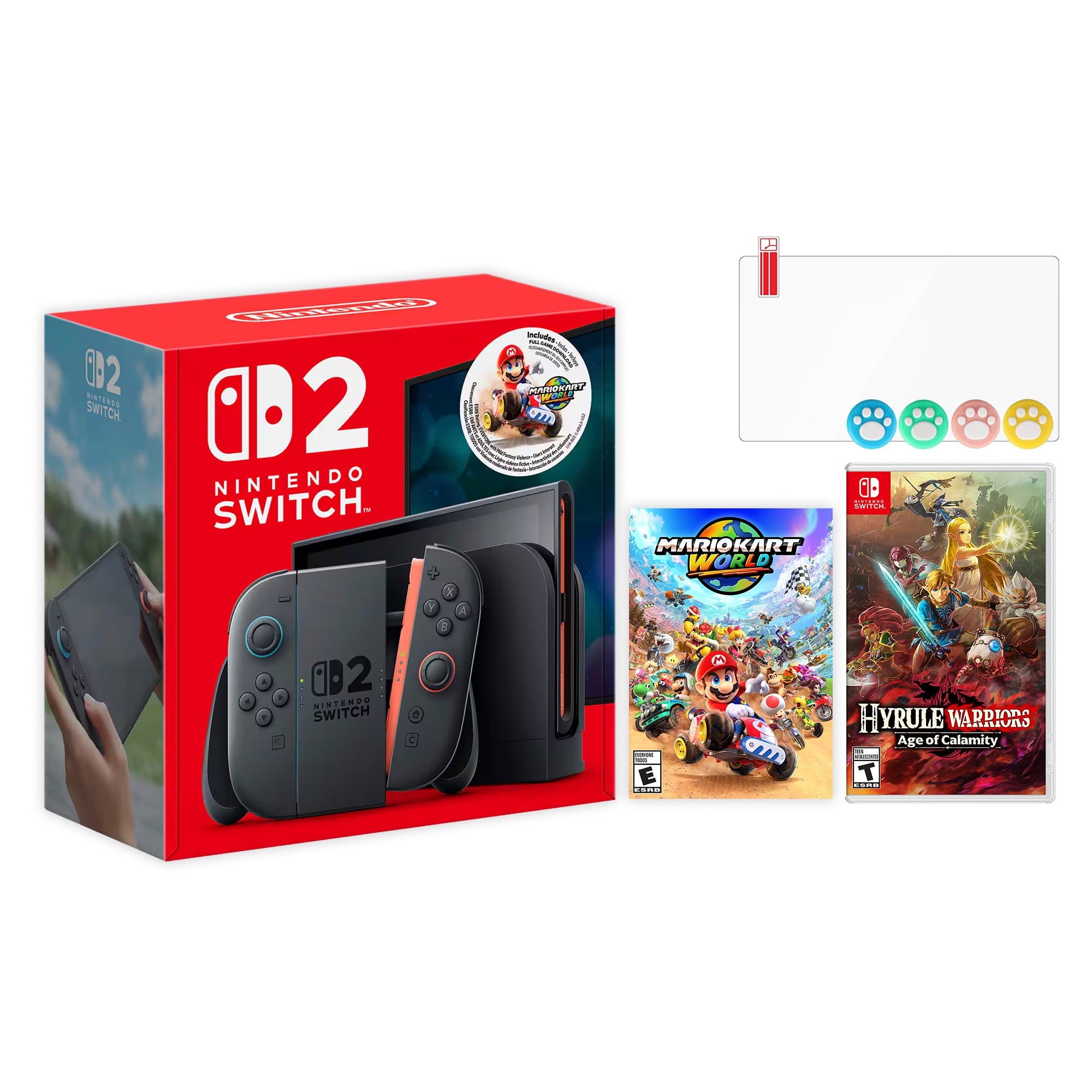 Nintendo Switch 2 Console Bundle with Mario Kart World Game + Joy