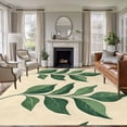 thumbnail image 3 of Abstract Tropical Plants Area&nbsp;Rug 6x9ft Retro Green Leaves Non-Slip&nbsp;Washable Square&nbsp;Rugs Soft Felt Indoor Floor Mat for Bedroom Kitchen Living Room Bathroom, 3 of 9