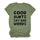 thumbnail image 3 of Gibobby Casual Playera de Manga Corta para Mujer Camisas Cuello Camiseta Impresión Casual Tops Letras Túnica Blusa Manga redonda Mujer Blusa mujer(Verde,G), 3 of 5
