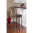 thumbnail image 2 of Pemberly Row 30" Metal & Faux Leather Swivel Bar Stool in Coffee Brown/Espresso, 2 of 5