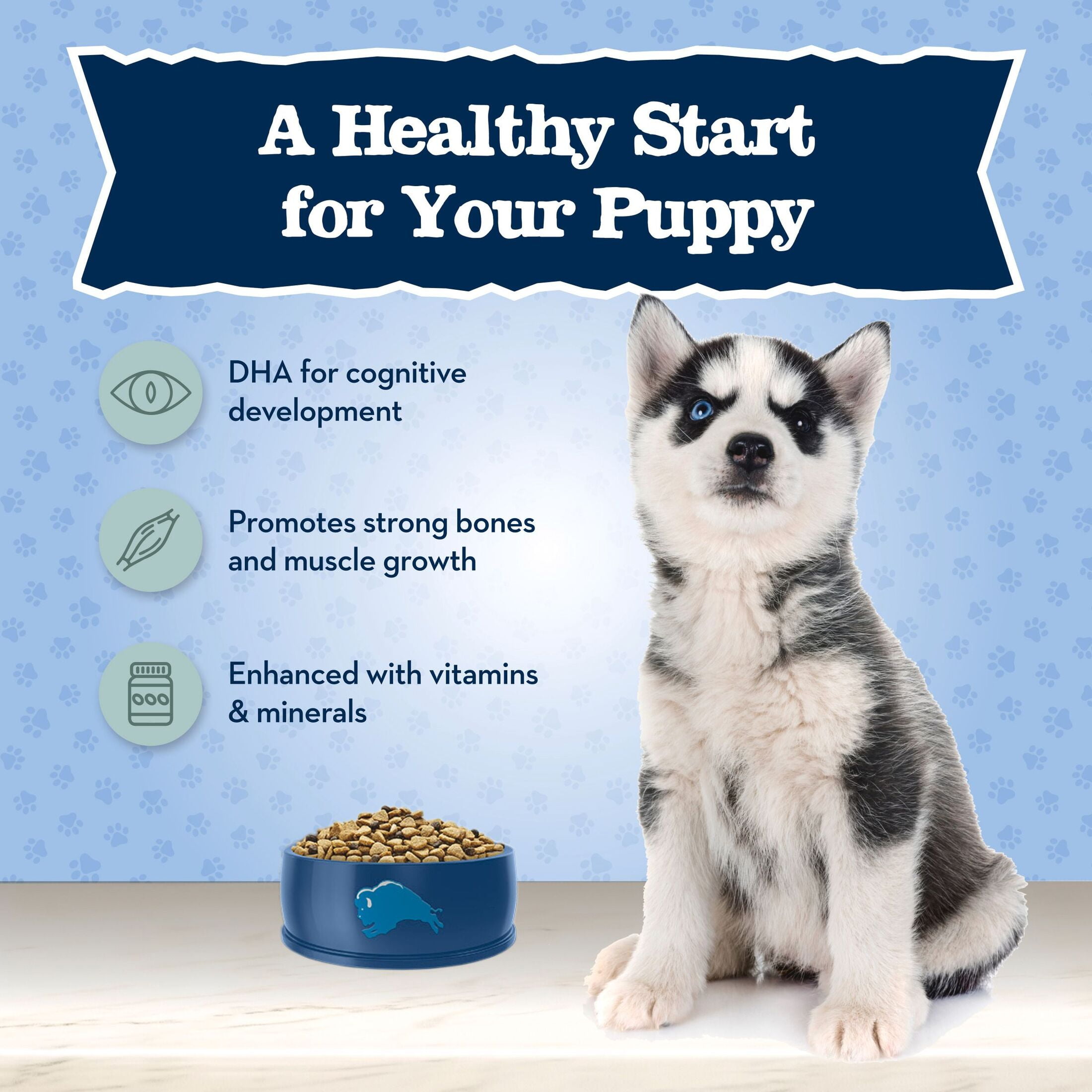 Blue Buffalo Baby BLUE Healthy Growth Puppy Dry Food, High-Protein Chicken, 20-lb Bag