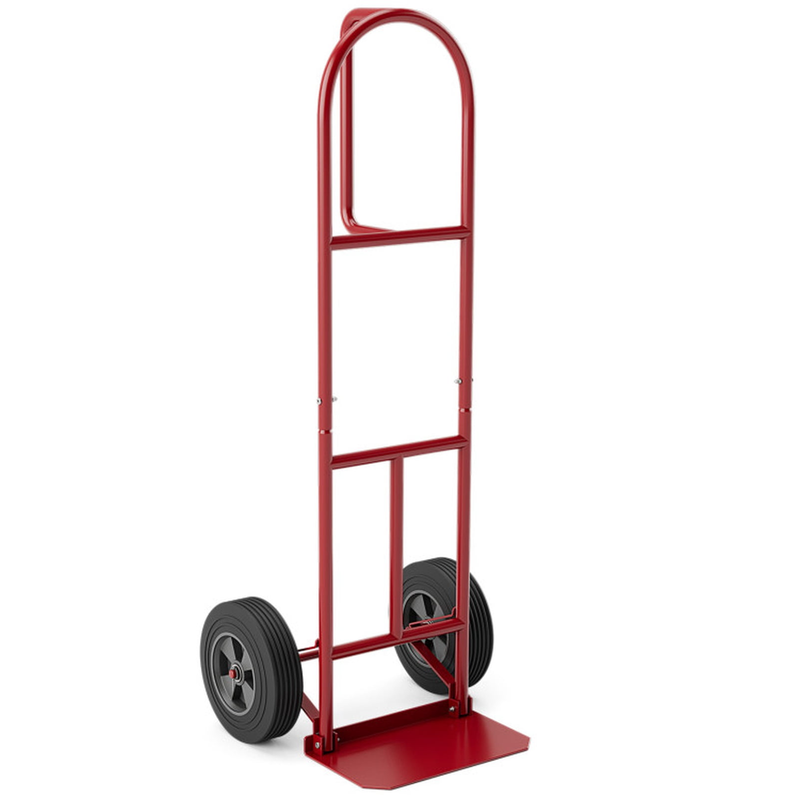 Biotree Hand Truck 660 lbs Capacity Sack Truck Dolly with 10 Inch Wheels and Foldable Toe Plate, Red