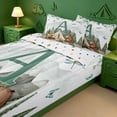 thumbnail image 3 of meiyoeat Boys Camper Zipper Twin Comforter Sets with Fitted Sheet and 2 Pillowcases For Boys,Green A Alphabet Zipper Bedding Set,Polkadot Reversible,4 Pieces, 3 of 7