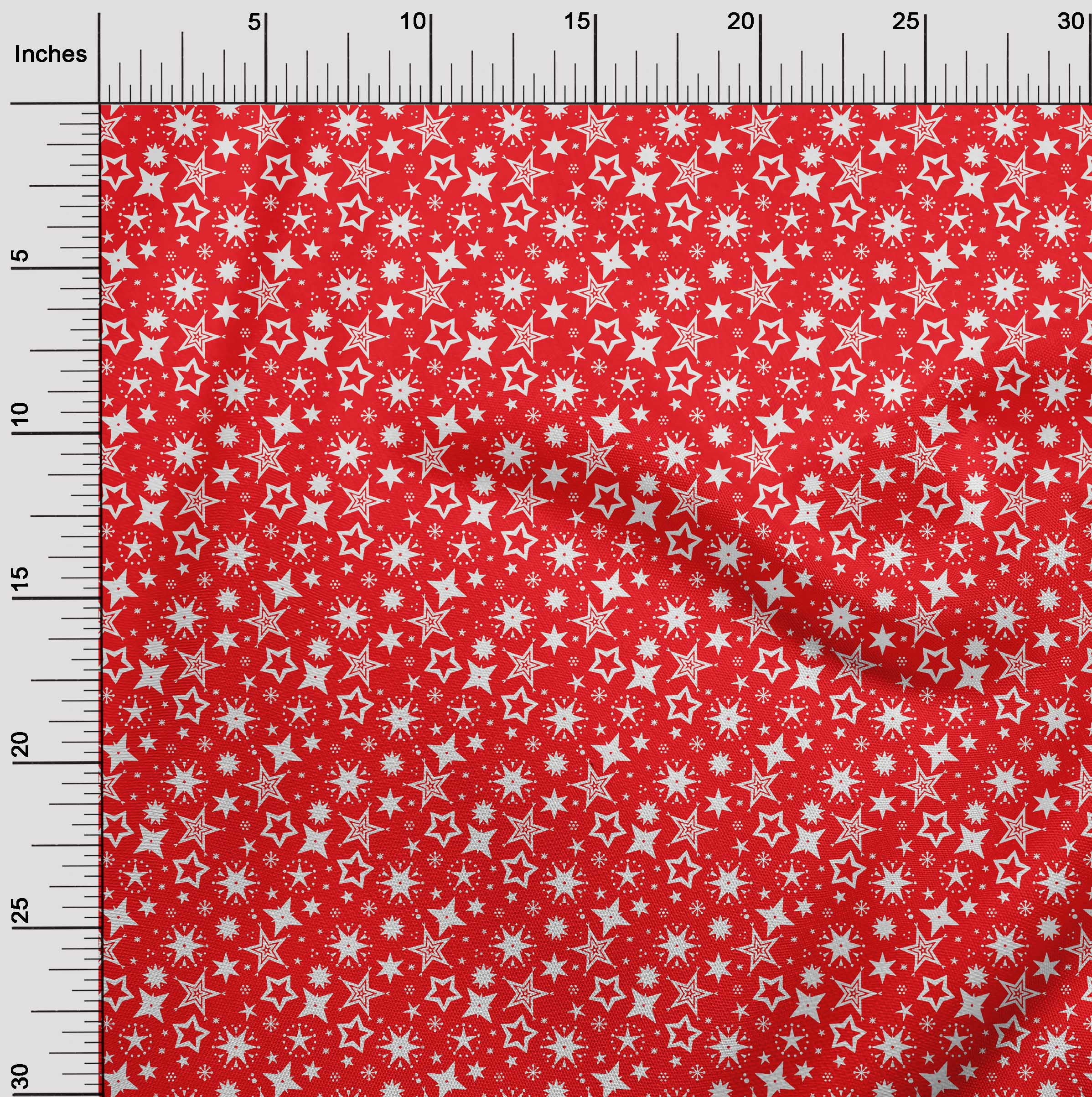 oneOone Cotton Jersey Red Fabric Merry Christmas Fabric For Sewing Printed Craft Fabric By The Yard 58 Inch Wide-63X