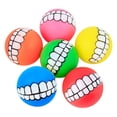 thumbnail image 4 of Gprince Dog Tooth Molar Ball 7.5cm Vinyl Funny Chew Squeaky Sound Training Pet Toy Random Color, 4 of 9