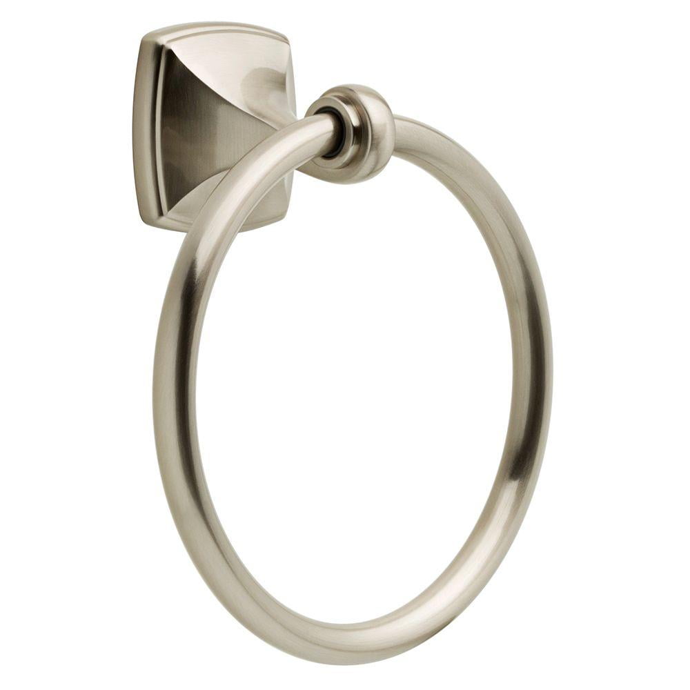 Delta Amaya Towel Ring in SpotShield Brushed Nickel AMA46SN New