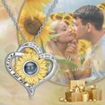 thumbnail image 5 of SOULMEET 925 Sterling Silver I Love You 100 Languages Necklace I Love You Forever Infinity Heart Mom Sunflower Projection Pendant Necklace for Women Mother's Day Gift, 5 of 10
