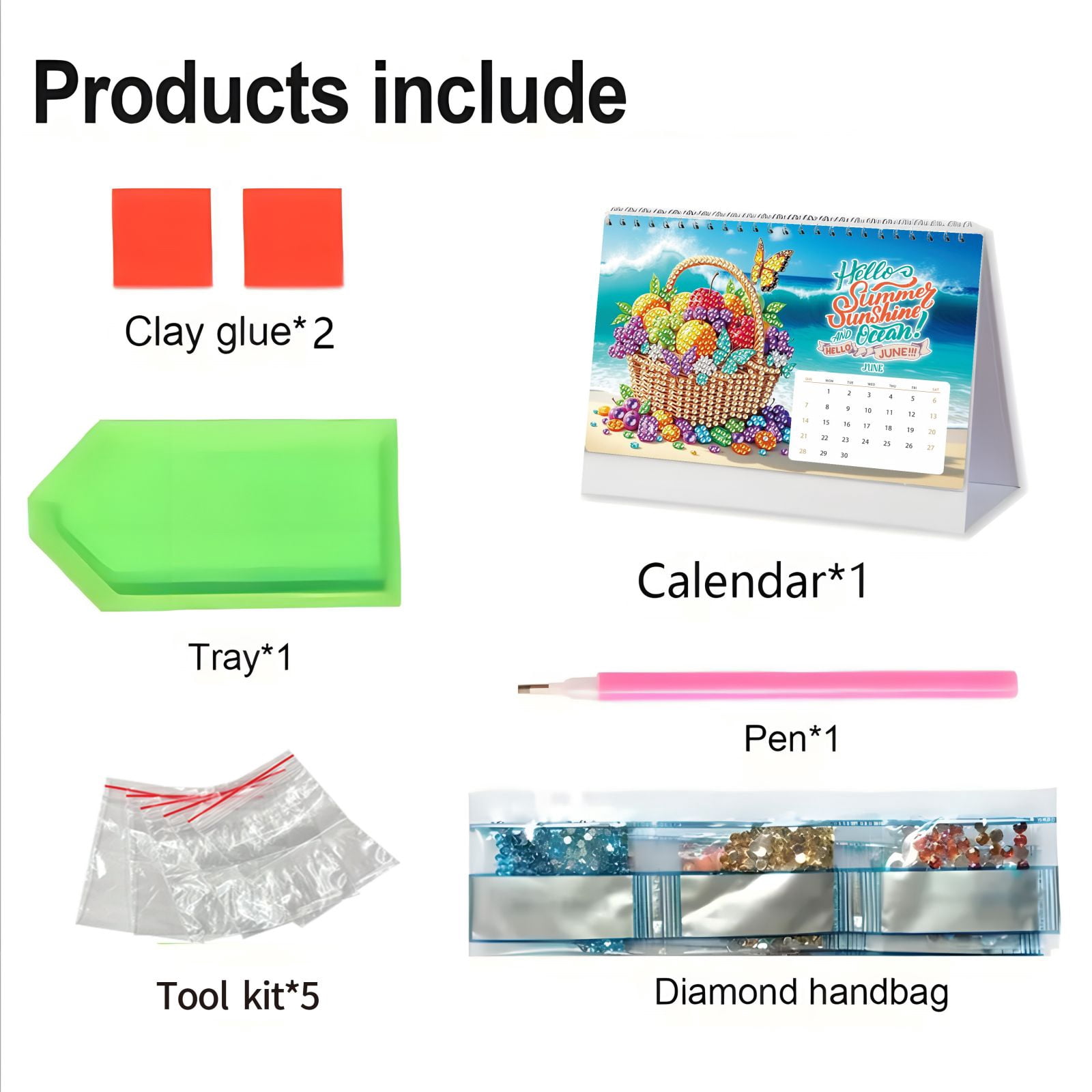 FLOPESN 2026 Desk Calendar DIY Diamond Painting Craft Kit, 7.68*6.69 in Paper Calendar with Special Drills for Home Office Decor-Butterfly