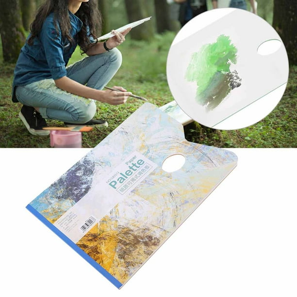 Paleta Desechable 25 Hojas A4 Paleta Desechable Gouache Profesional Pintura Al Óleo Paleta Almohadilla Paleta De Papel Blanco Para Gouache/Pintura Al Óleo/Pintura Acrílica ANGGREK Otros