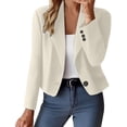 thumbnail image 2 of Women's Fashion Long Sleeve Open Front Business Casual Cardigan Jacket Beige L, 2 of 5