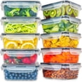 thumbnail image 1 of U Chef Juego de 10 Recipientes para Almacenamiento de Alimentos con tapas, Recipientes Herm&eacute;ticos de Pl&aacute;stico para Organizaci&oacute;n de Despensa y Cocina, Preparaci&oac, 1 of 8