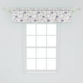thumbnail image 2 of Ambesonne Lavender Valance Pack of 2, Botany Flowers Ribbon Art, 54"X12", Pearl Lavender, 2 of 4