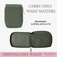 thumbnail image 5 of KEDZIE Essentials Only Pocket Wallet Textured Vegan Leather Card & Cash Organizer - Green, 5 of 6
