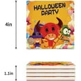 thumbnail image 3 of RYLABLUE Halloween Theme Pumpkin Pattern Set of 6 Coaster for Drinks, Absorbent Ceramic Stone Coasters Cup Mat with Cork Base for Home Kitchen Room Coffee Table Bar Decor, 3 of 4