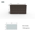 thumbnail image 2 of Outdoor Weatherproof Deck Box Wicker Storage Organizer Large Outdoor Container, Brown, 2 of 6