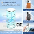 thumbnail image 3 of Dteck Magnetic Clear Case for iPhone 15 Pro, Compatible with MagSafe, Full Camera Lens Protection Luxury Plating Slim Soft TPU Shockproof Protective Cover for iPhone 15 Pro,Silver, 3 of 5