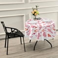 thumbnail image 6 of Dreamtimes Valentine's Day Round Tablecloth,Cute Cupids Love Hearts Arrow Round Table Cloth Water Resistant Spill Proof Large Table Cover for Valentine's Day Romantic Dinner Decorate 60", 6 of 7