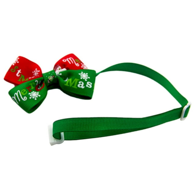 Christmas Small Pet Collar Tie Adjustable Necktie Handmade Party Accessory Decoration Xmas Gift