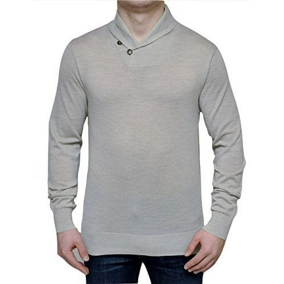 Polo Ralph Lauren Merino Wool Shawl Collar Sweater Pullover, Lt. Gray, Small