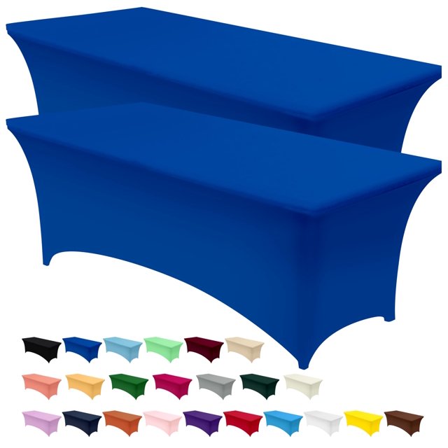 Mantel Utopia Kitchen Spandex, paquete de 2 unidades, 8 pies, color azul real