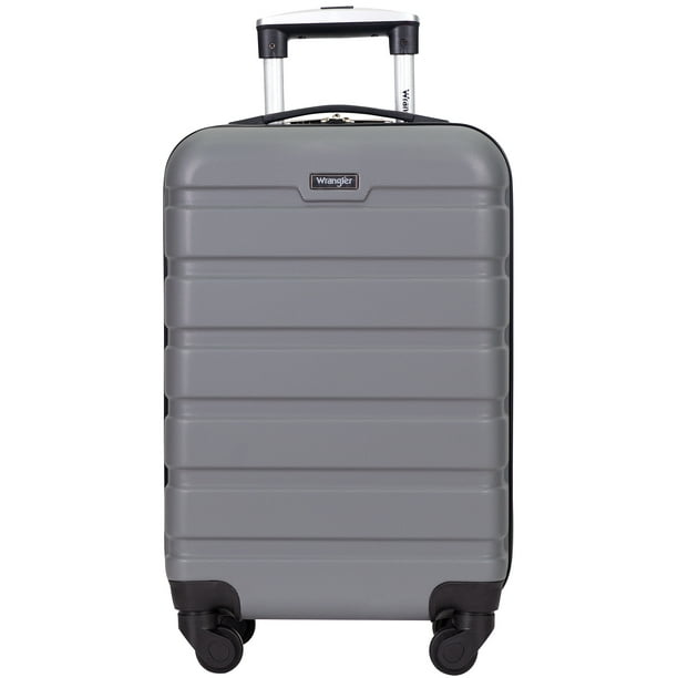 Wrangler 20” Carry-On Rolling Hardside Spinner Luggage Grey 