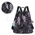 thumbnail image 5 of FORMRS Women's Travel Backpack Purse Anti-Theft Hidden Pockets Casual Shoulder Bag, Light Purple Flowers, 5 of 7
