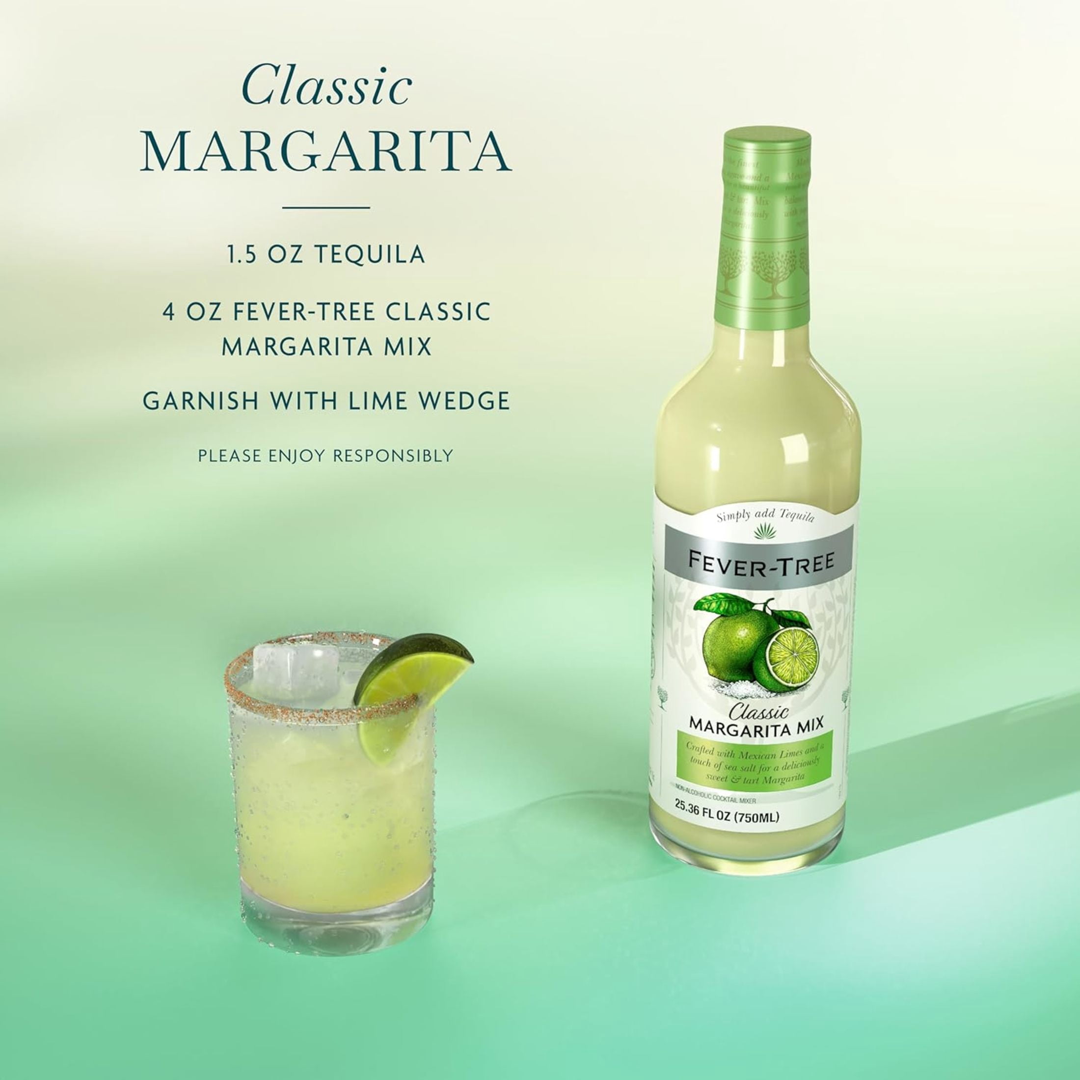 Fever-Tree Classic Margarita Mix , 750 ML Glass Bottle, 0% ABV