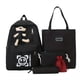 thumbnail image 4 of 4pcs Oso Decor Gran Capacidad Mochila Tote Bolsa Estuche Para Lápices Set, Lona Duradera Ligera Mochila Escolar, Moda Viaje Bolsa De Comuter, 4 of 4