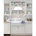 thumbnail image 3 of Independence Day Swag Curtains for Living Room/Bedroom Windows, 4th of July Star Eucalyptus Leaf Burlap Kitchen Curtains and Valances Set 36 Inch Length, Light Filtering Swags Valance Curtain Panels, 3 of 5