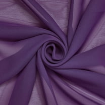 FWD 58" 100% Polyester Chiffon Sewing & Craft Fabric By the Yard, Ultra Violet