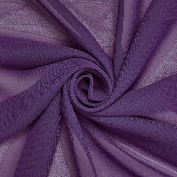 FWD 58" 100% Polyester Chiffon Sewing & Craft Fabric By the Yard, Ultra Violet
