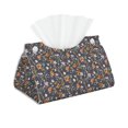 thumbnail image 2 of Lsque Wildflowers Printed Long Tissue Box Cover Holder, Facial Paper Organizer Dispenser,Triangle with Bottom Belt, PVC Leather Decorative Organizer, 2 of 9
