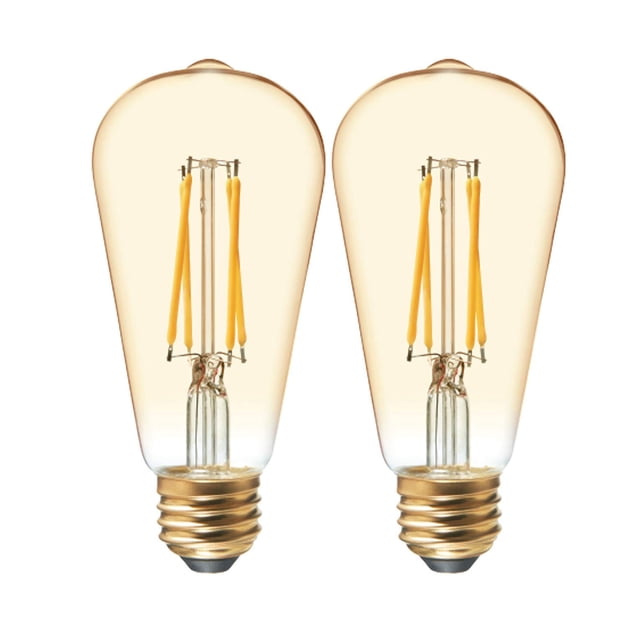Bombillas LED GE Lighting, estilo Edison vintage, 6 W (paquete de 2)