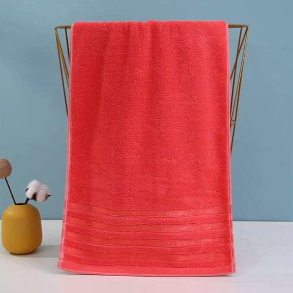 Qonioi Large Turkish Bath Towel, Soft Highly Absorbent Cotton Bath Towel with Quick Dry, Lightweight Multipurpose Towel for Bathroom Beach Shower Gym, Red